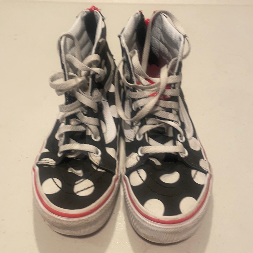 Vans Black and White Polka Dot Kids Sneakers